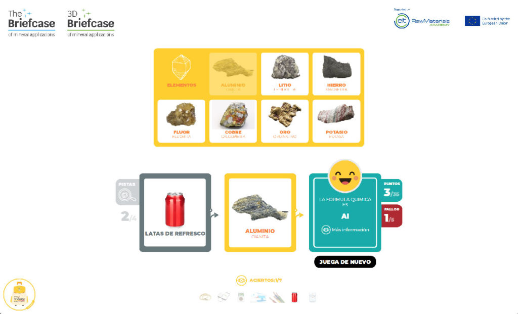 imagen: Juego Web - The Briefcase Game of Mineral Applications